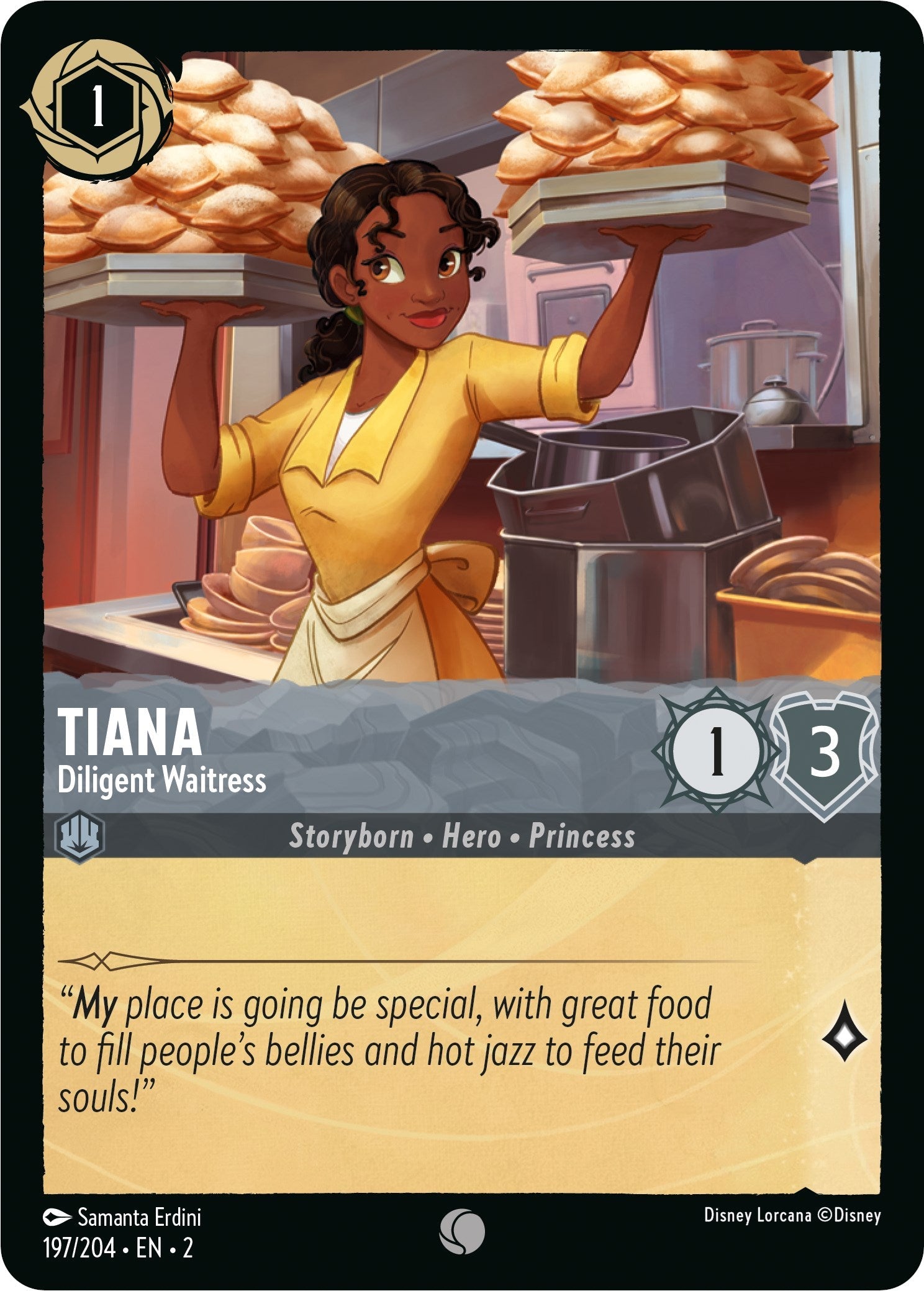 Tiana - Diligent Waitress (197/204) - Rise of the Floodborn