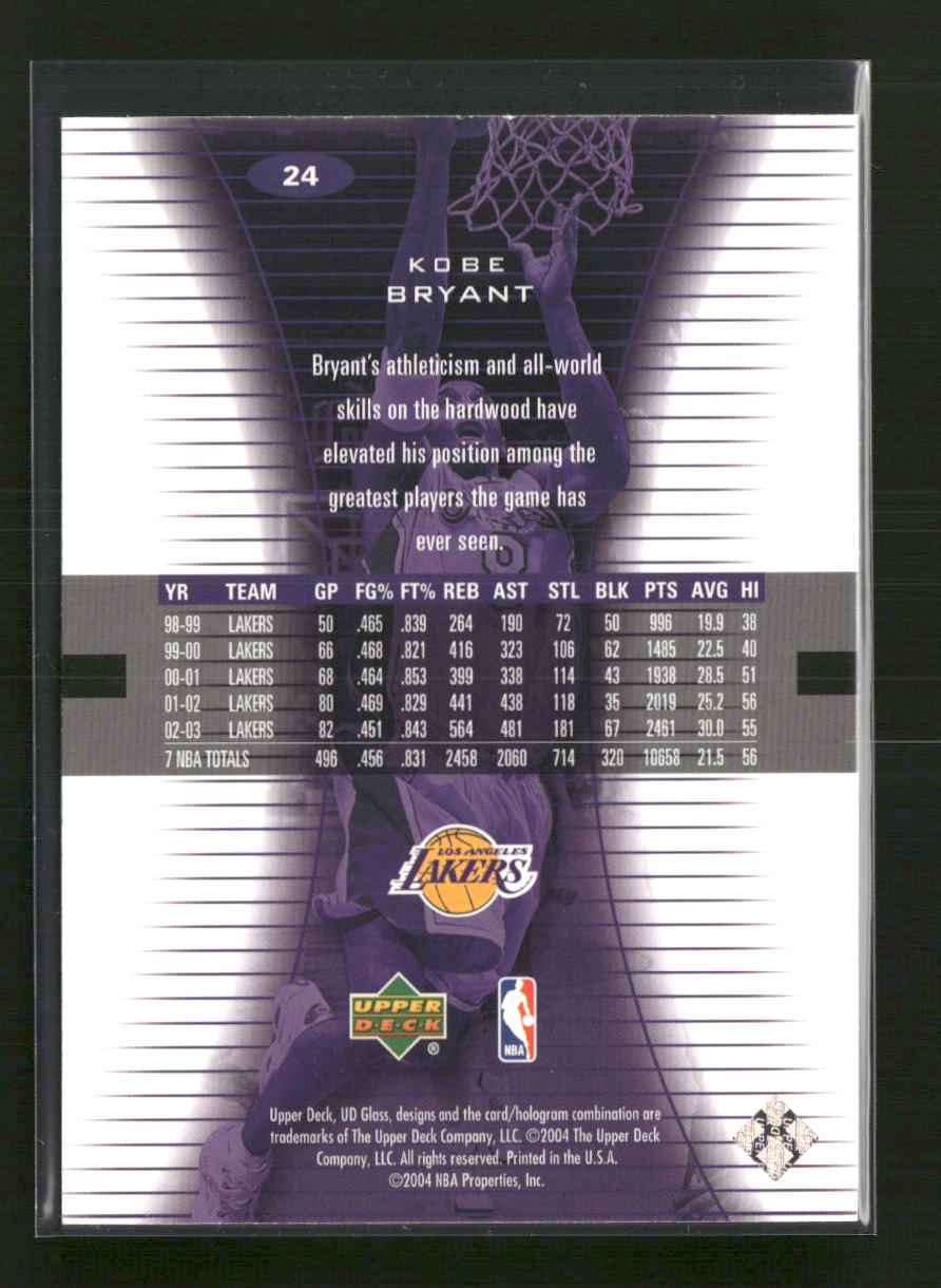 2003-04 UD Glass Kobe Bryant #24