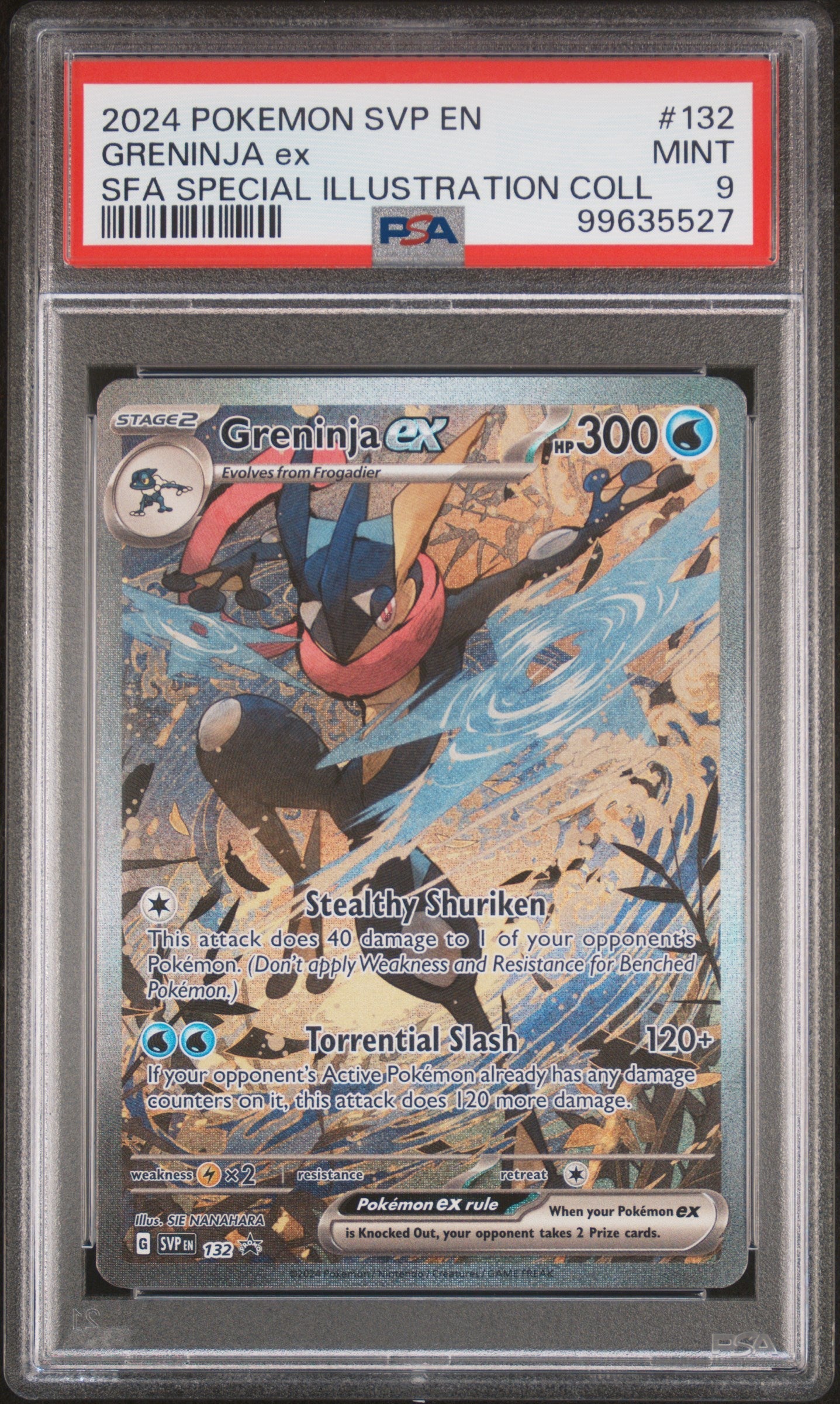 2024 Pokemon Svp En-Sv Black Star Promo Sfa SI Coll Greninja Ex 9 PSA #132
