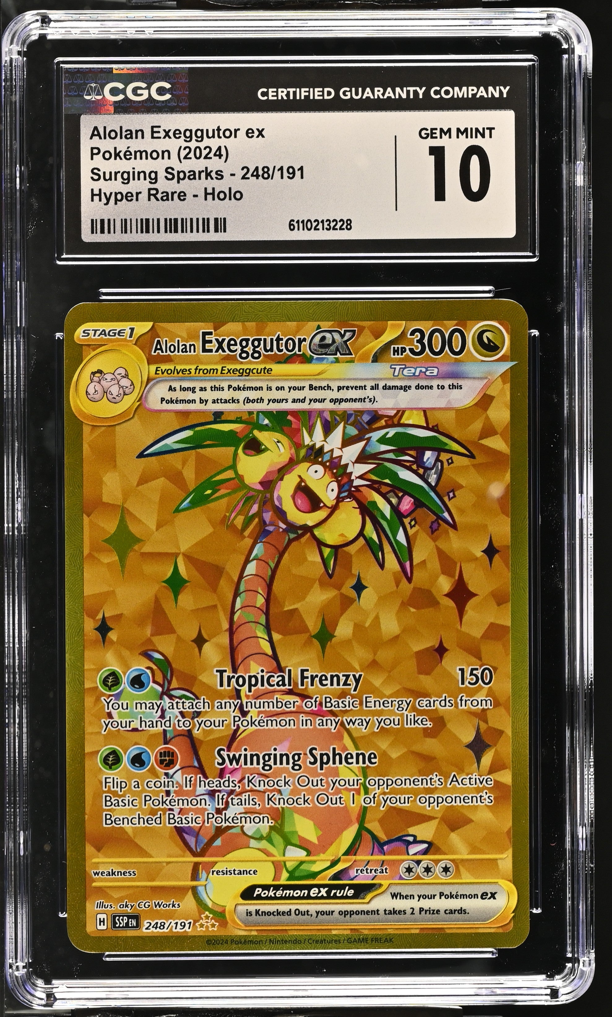 2024 Surging Sparks Alolan Exeggutor ex 10 CGC #248/191