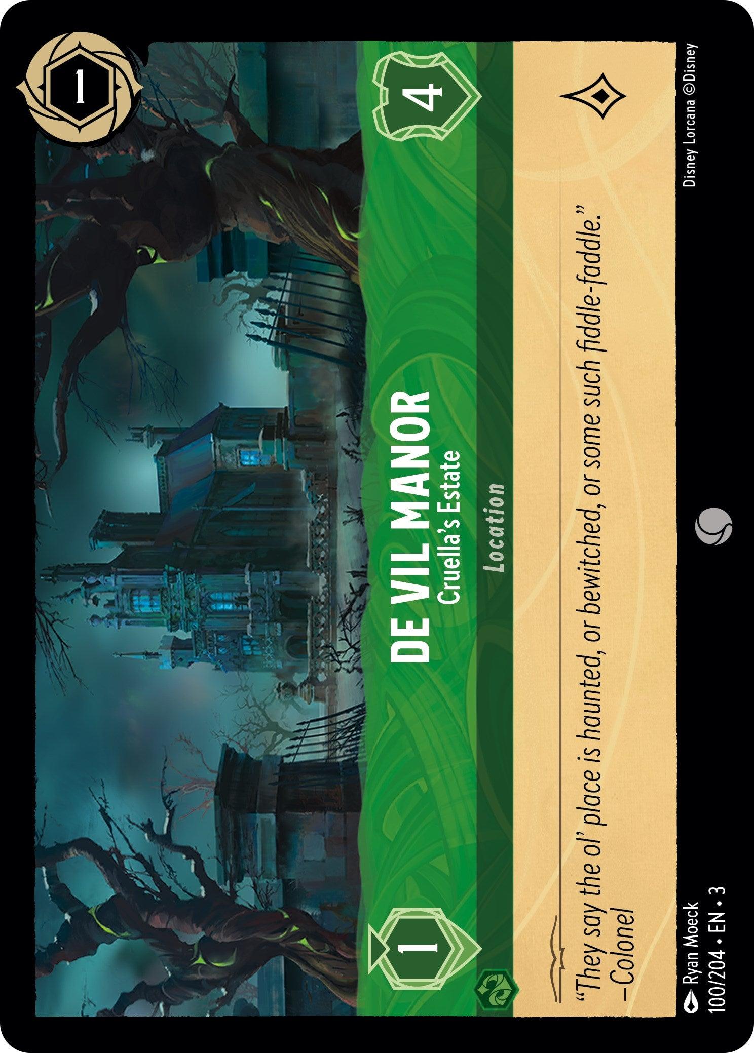 De Vil Manor - Cruella's Estate (100/204) - Into the Inklands Cold Foil