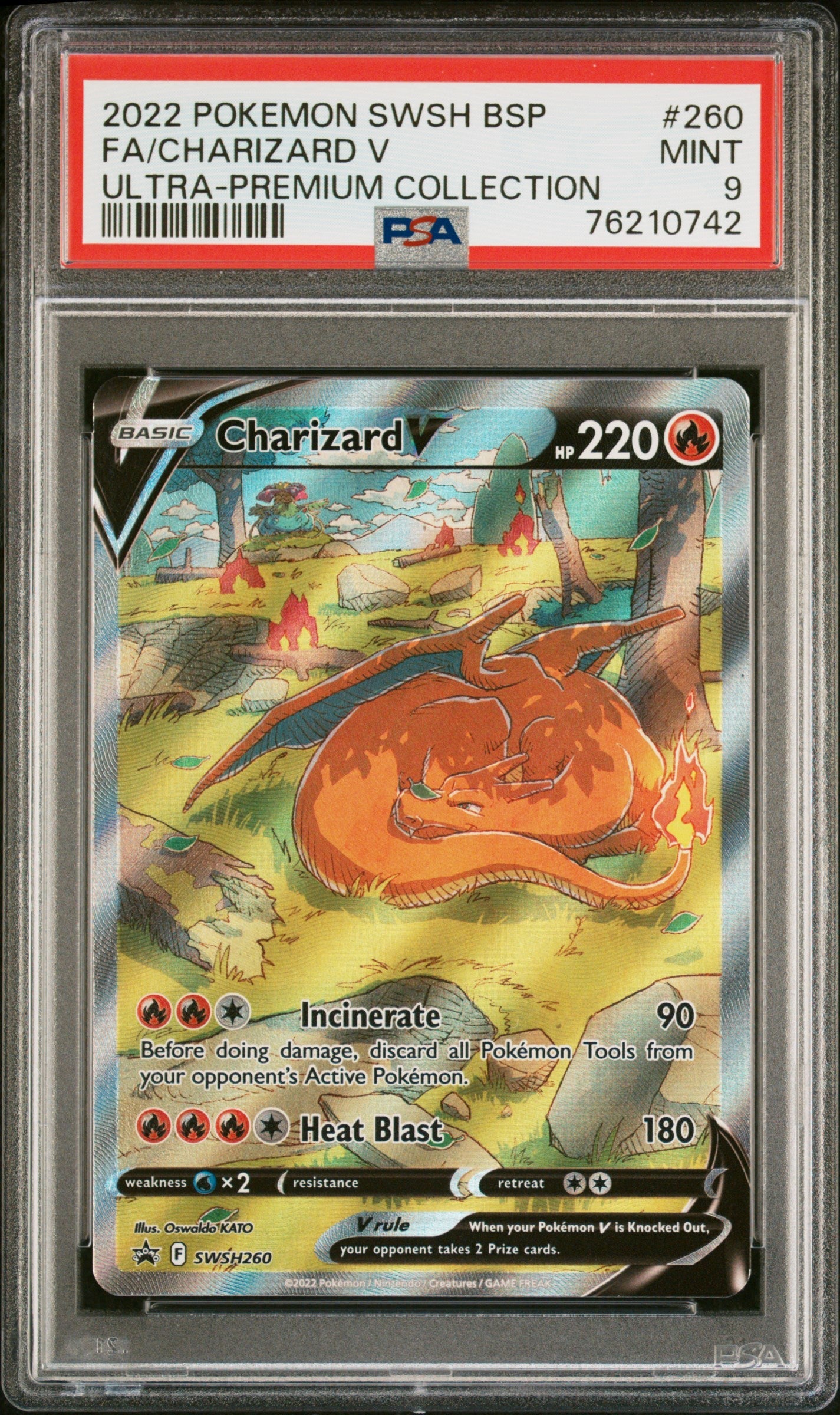 2022 Pokemon Swsh BS Promo Ultra-Premium Collection Fa/Charizard V 9 PSA #260