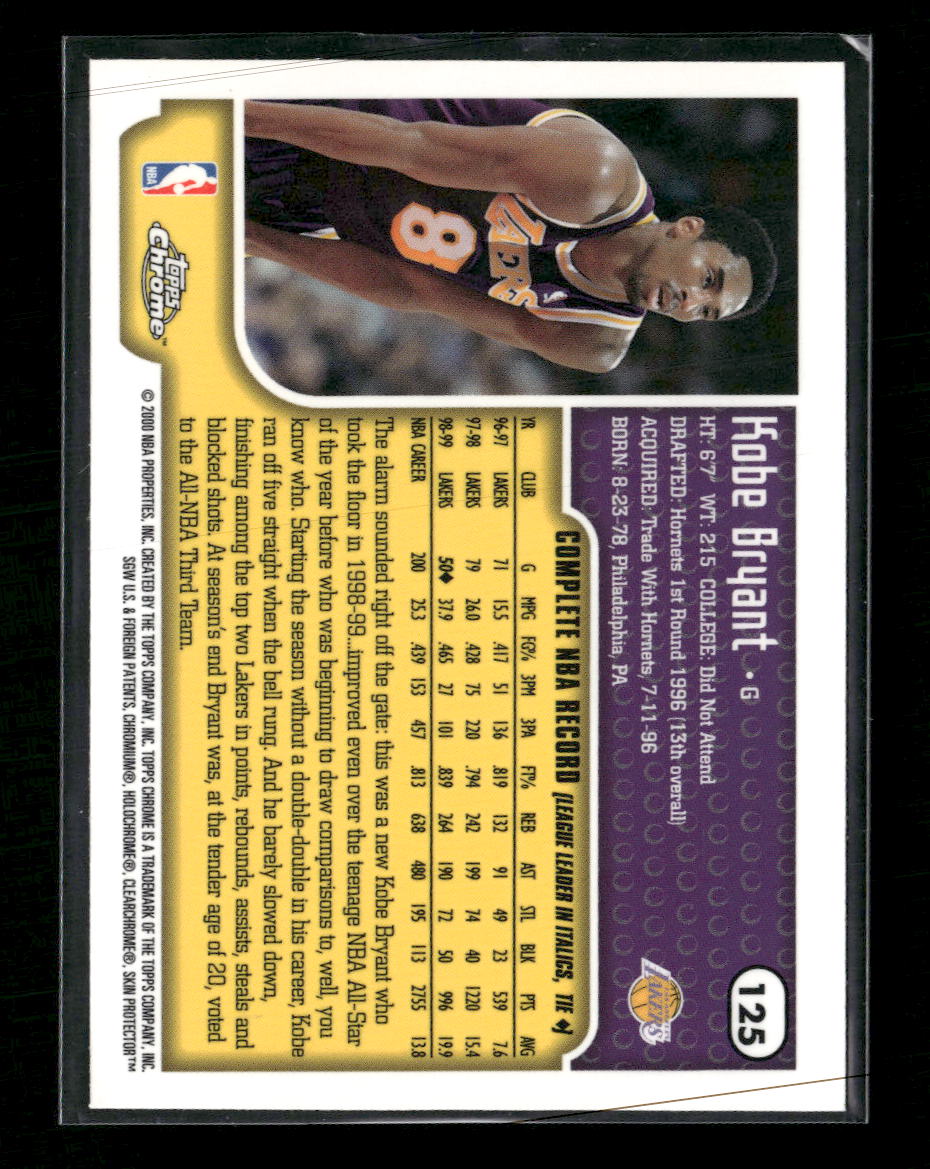 1999-00 Topps Chrome Kobe Bryant #125