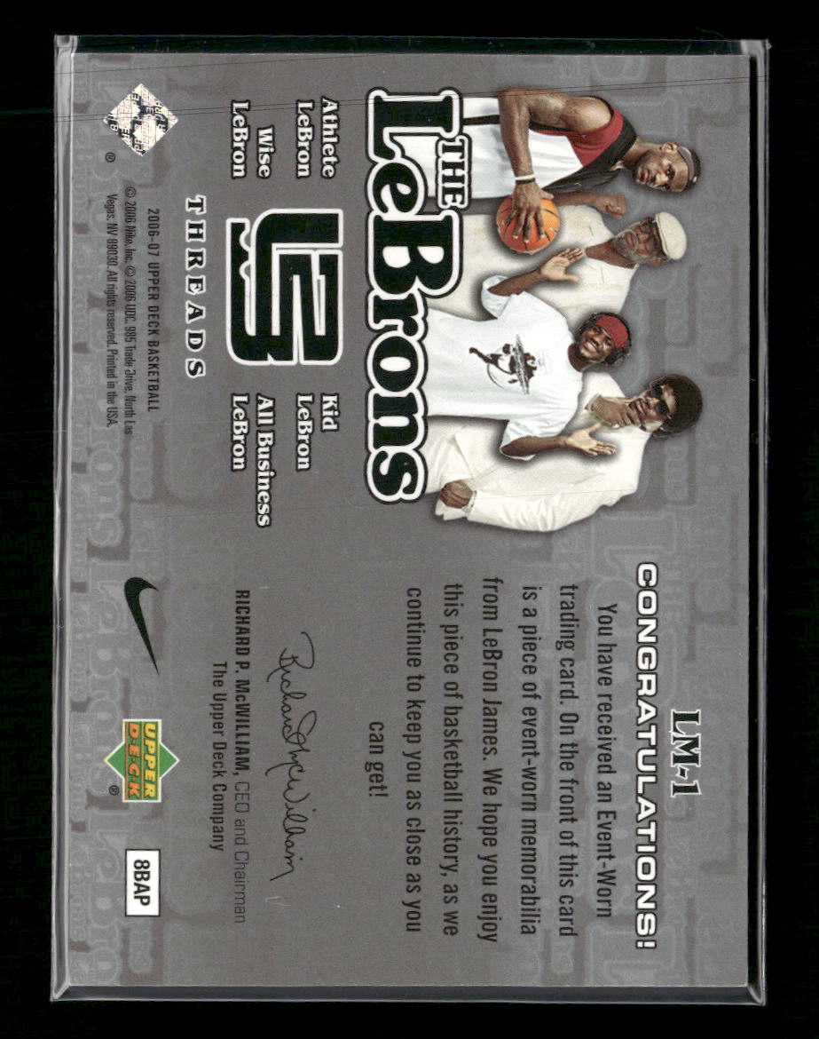 2006-07 UD Reserve The LeBrons Memorabilia LeBron James #LM3