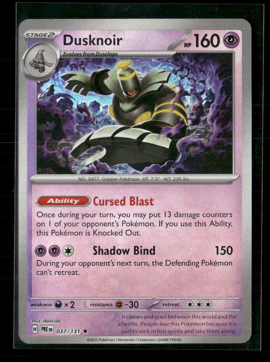 SV: Prismatic Evolutions Dusknoir (Master Ball Pattern) #037/131