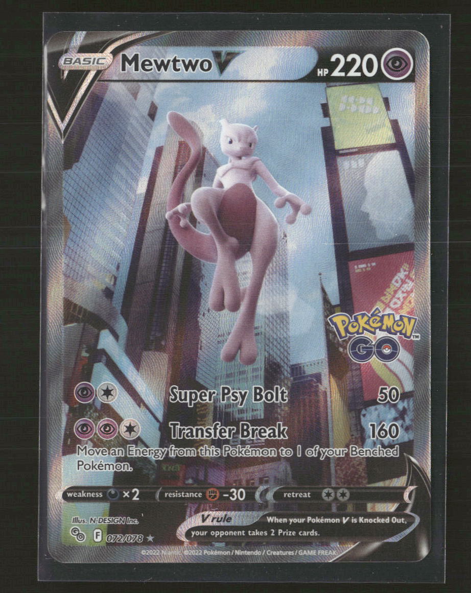 Pokemon GO Mewtwo V (Alternate Full Art) #072/078