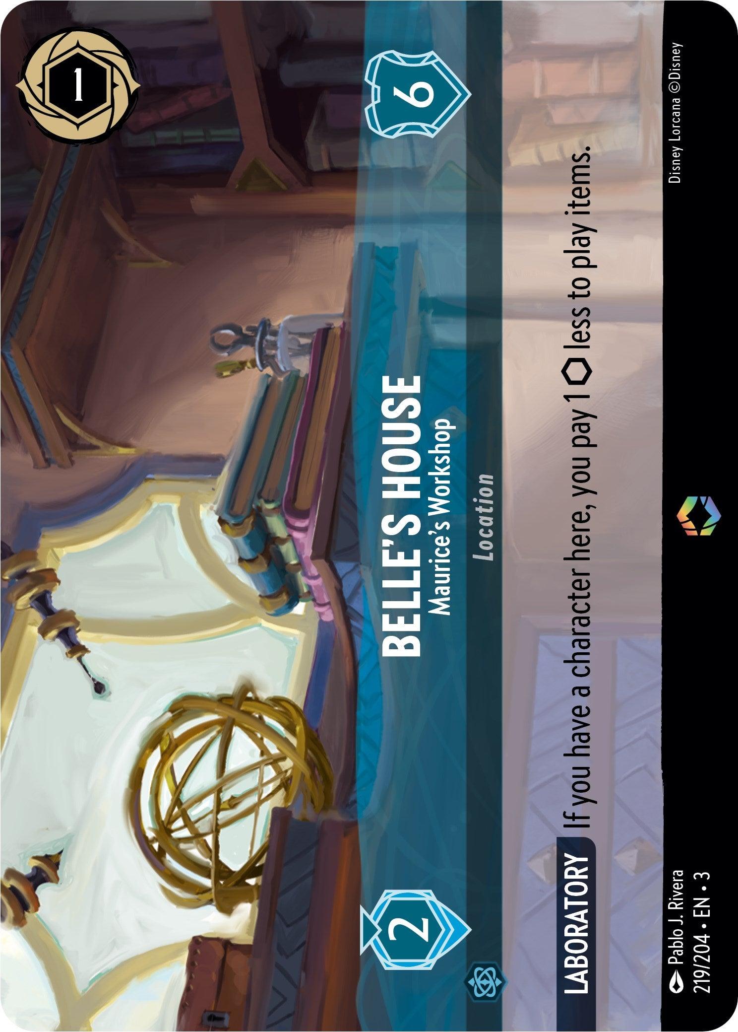Belle's House - Maurice's Workshop (Enchanted) (219/204) - Into the Inklands Holofoil