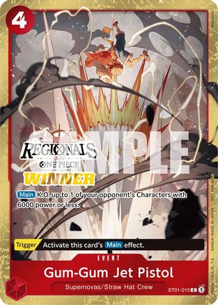 Gum-Gum Jet Pistol (Online Regional 2024) [Winner] (ST01-015) - One Piece Promotion Cards Foil