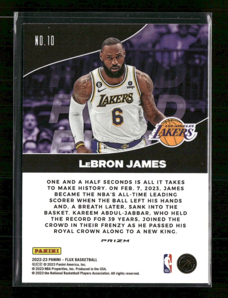 2022-23 Panini Flux Fluid Silver LeBron James #10
