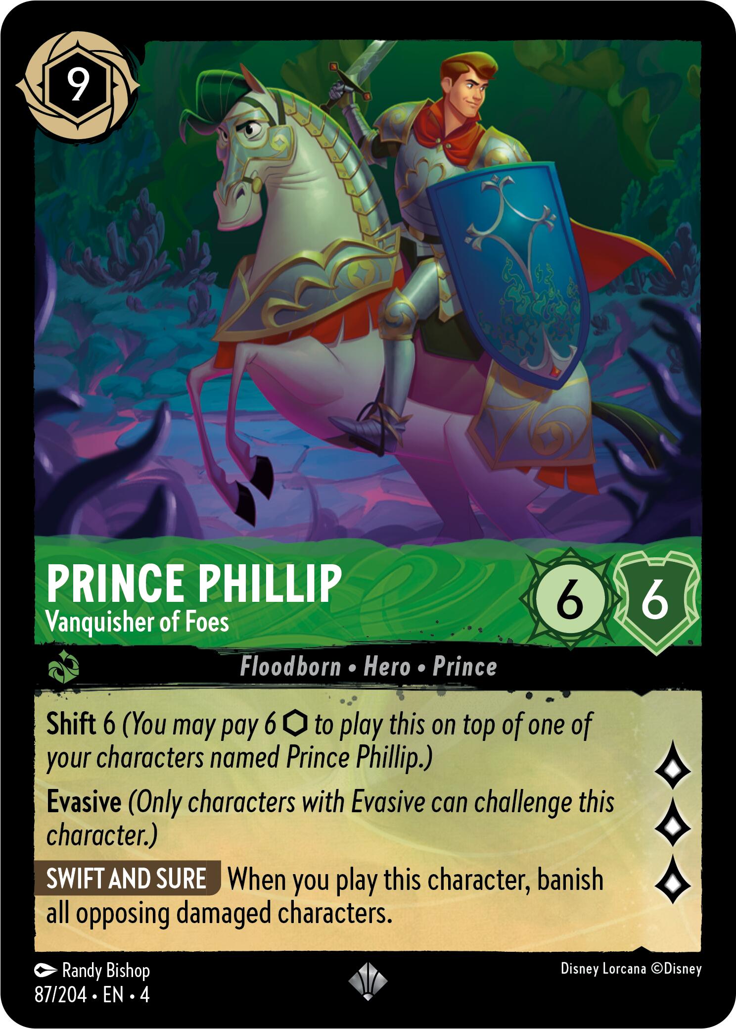 Prince Phillip - Vanquisher of Foes (87/204) - Ursulas Return Cold Foil