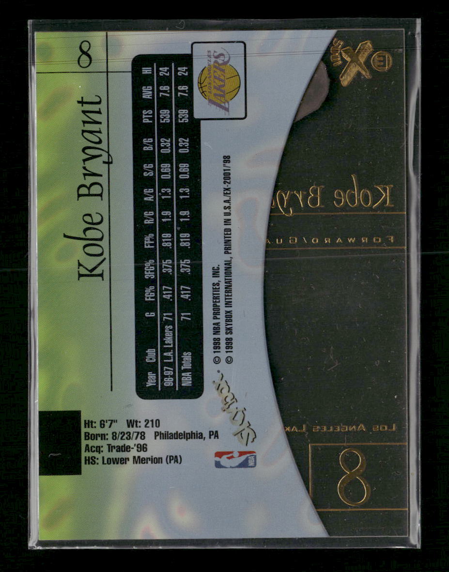 1997 Skybox E-X2001 Essential Credentials Future Kobe Bryant #8