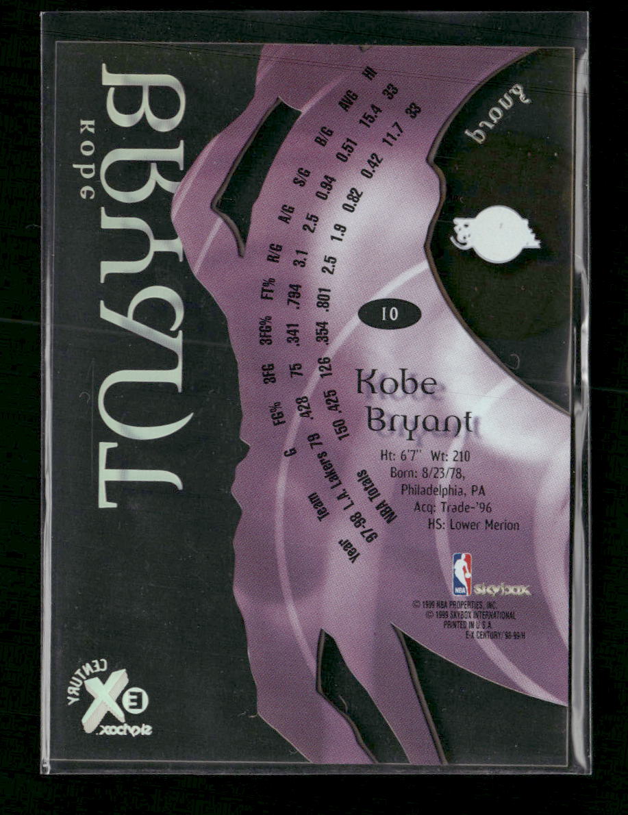 1998-99 SkyBox E-X Century Kobe Bryant #10