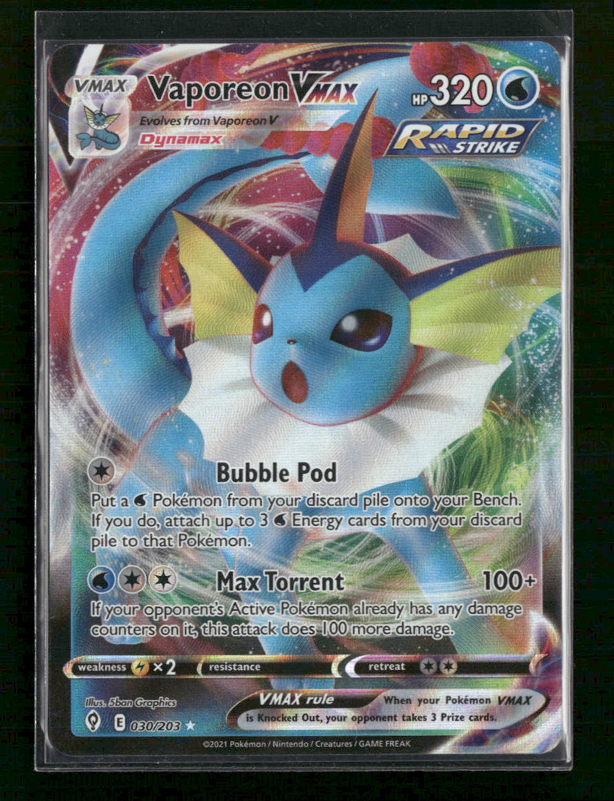 SWSH07: Evolving Skies Vaporeon VMAX #030/203