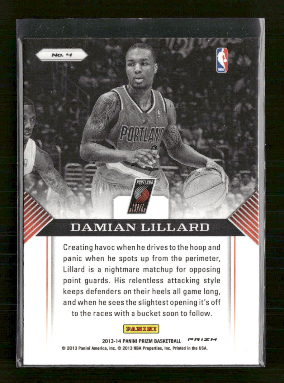 2013-14 Panini Prizm Guard Duty Damian Lillard Silver #4