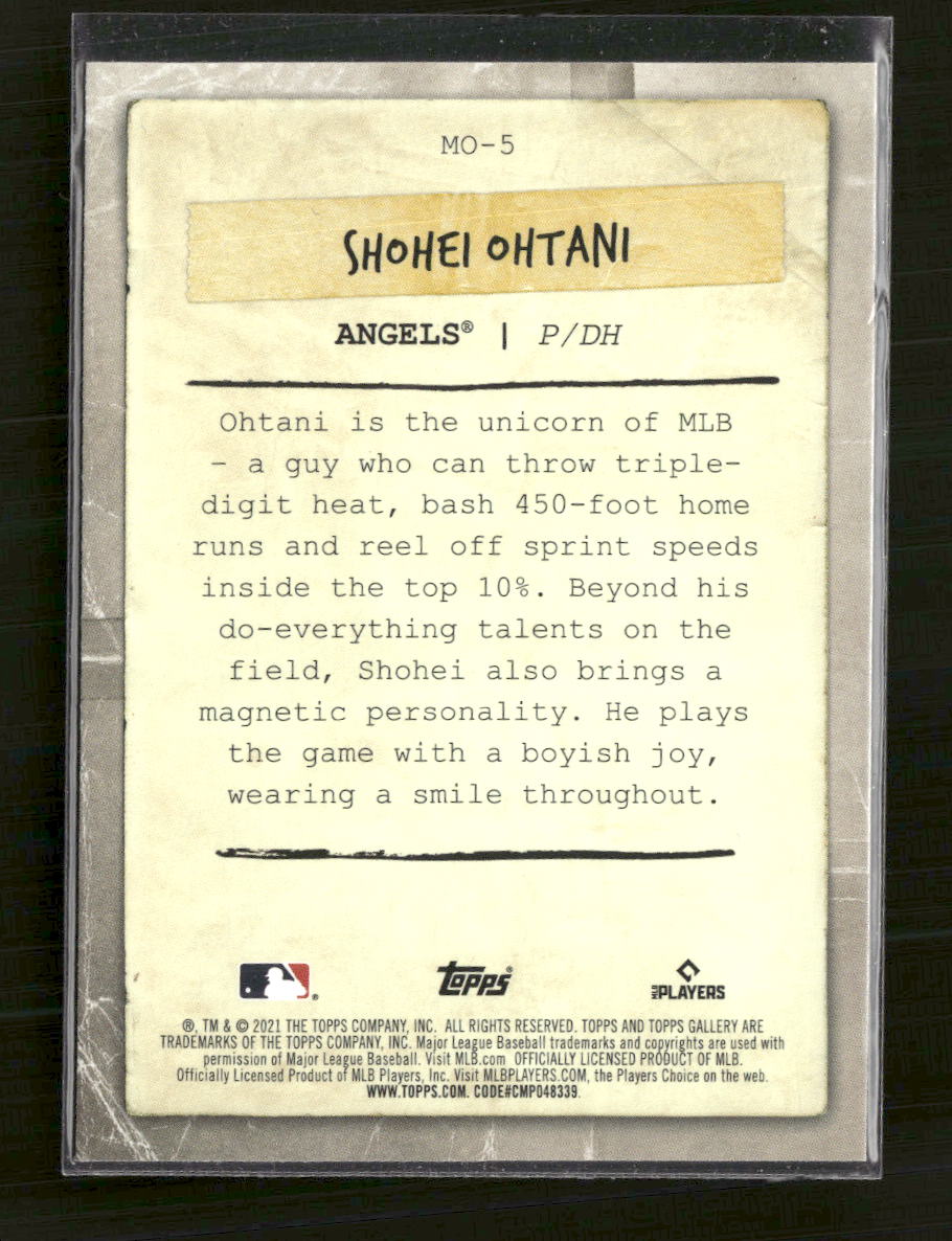 2021 Topps Gallery MLB Originals Shohei Ohtani #MO-5