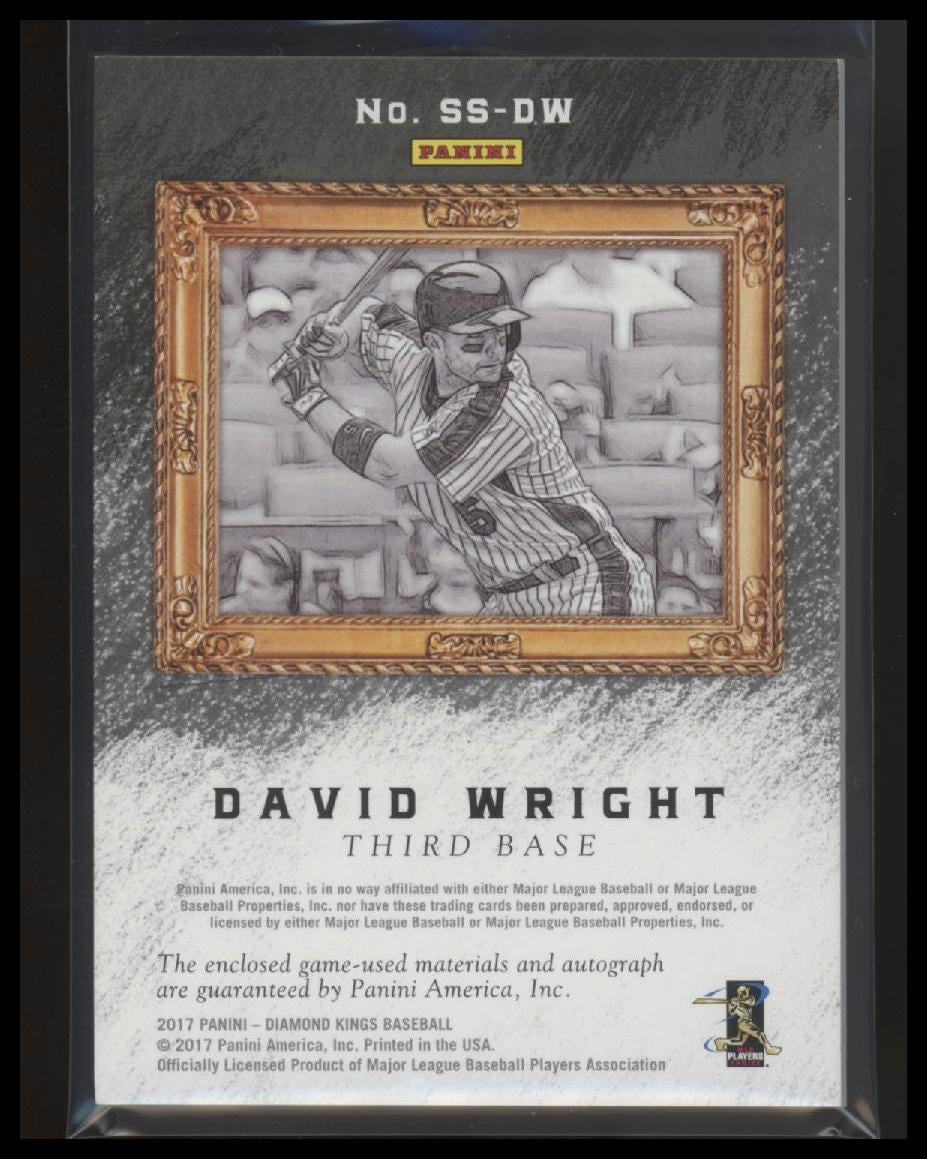 2005 Upper Deck Sweet Spot Signatures Patch Blue Ink David Wright #/10 #SS-DW