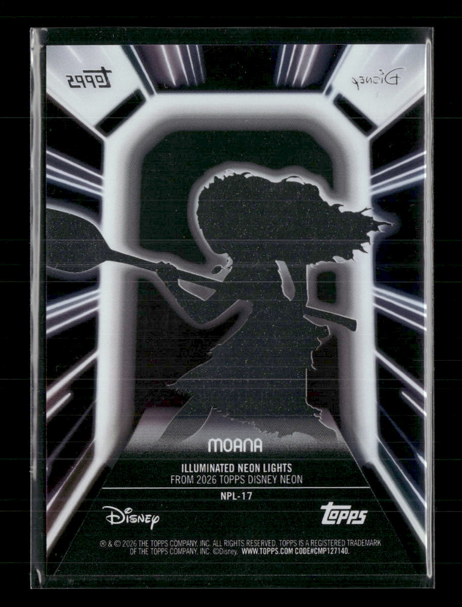 2026 Topps Disney Illuminate Neon Lights #NPL-17 MOANA (CLEAR)