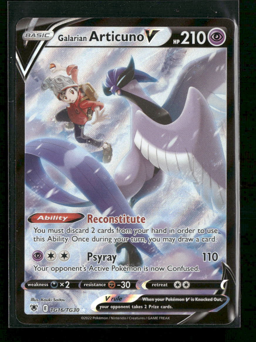 SWSH10: Astral Radiance Trainer Gallery Galarian Articuno V #TG16/TG30