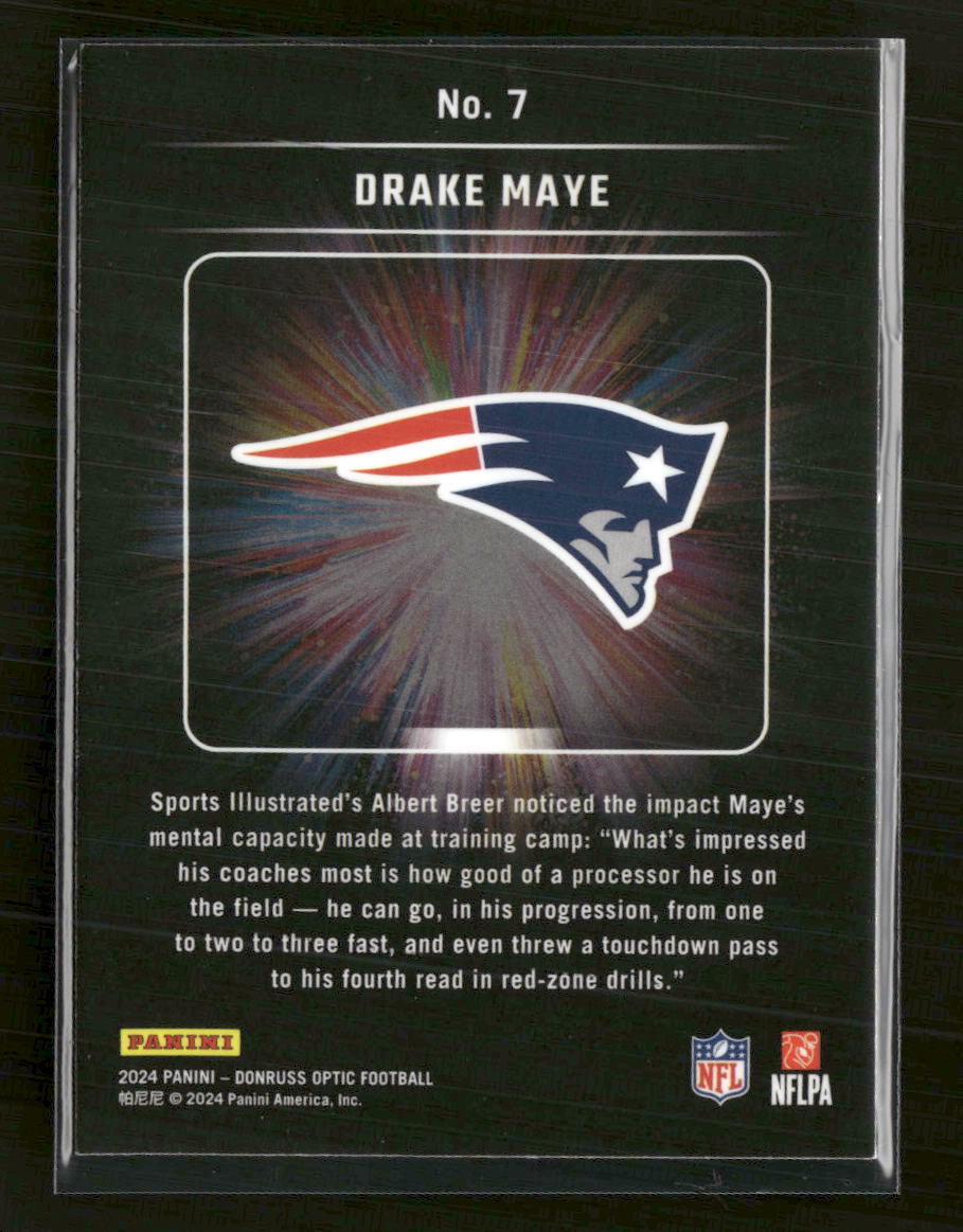 2024 Donruss Optic Light It Up Drake Maye #7