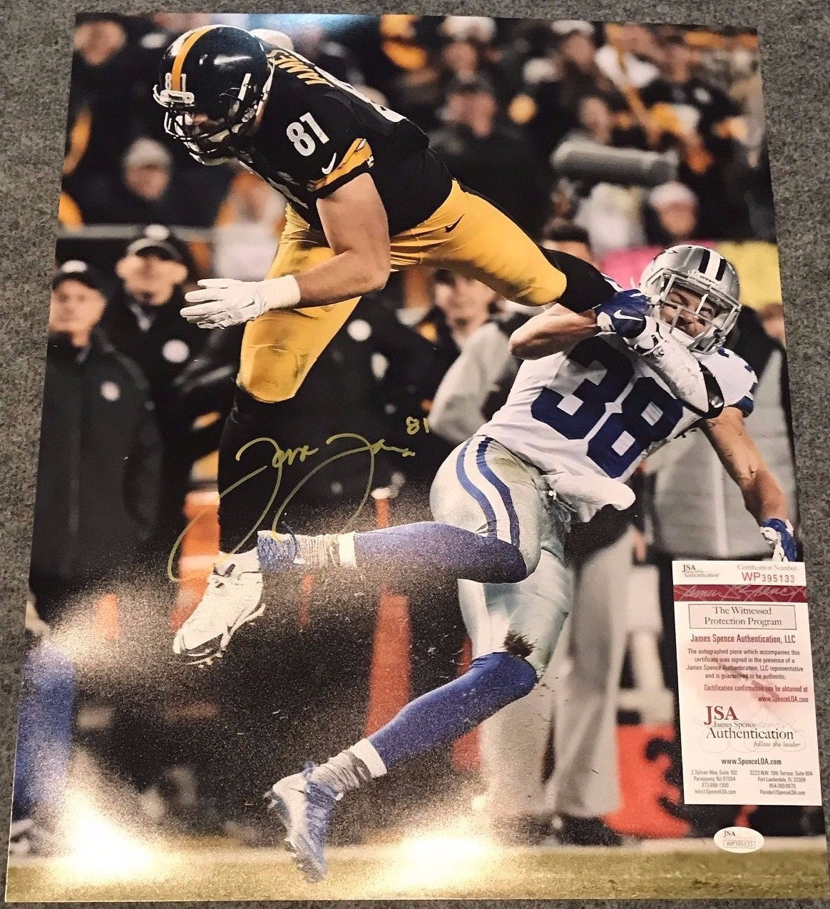 Jesse James Autographed Signed Pittsburgh Steelers 16X20 Photo Jsa Coa