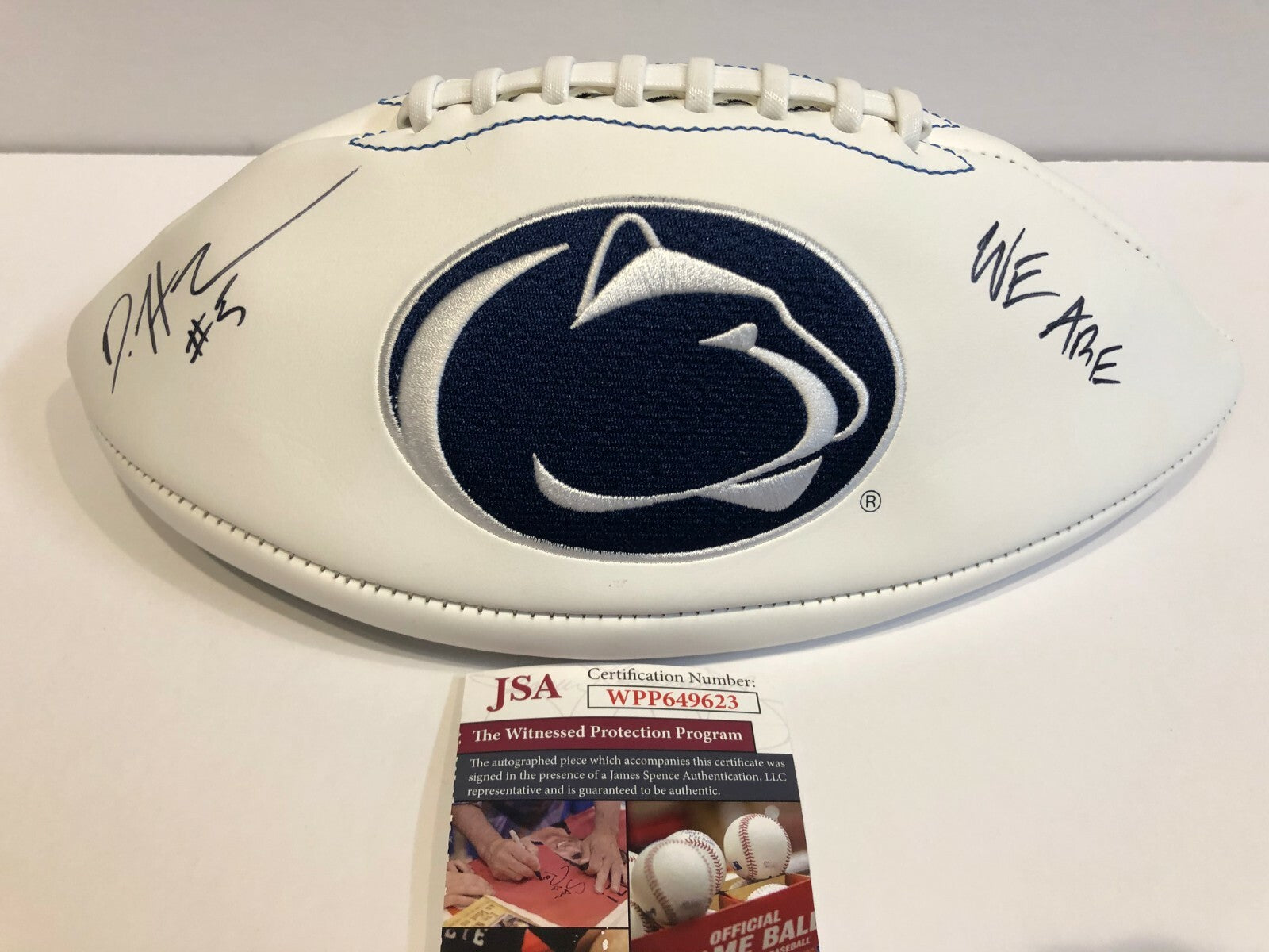 Daesean Hamilton Autographed Signed Inscribed Penn State Logo Football Jsa  Coa