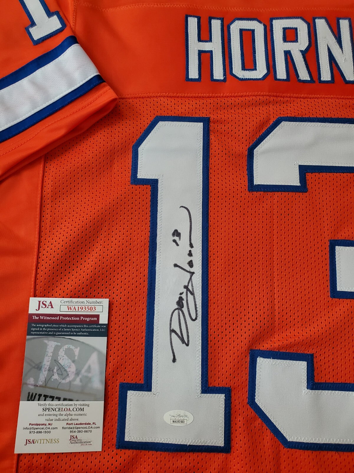 Denver Broncos Don Horn Autographed Signed Jersey Jsa Coa