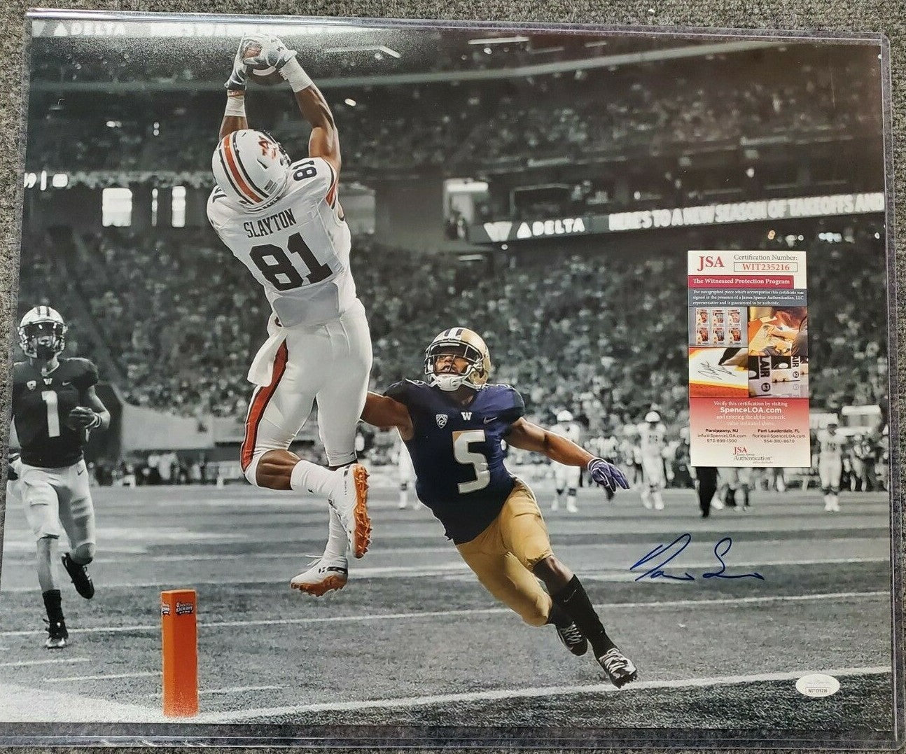Darius Slayton Autographed Signed Auburn Tigers 16X20 Photo Jsa  Coa