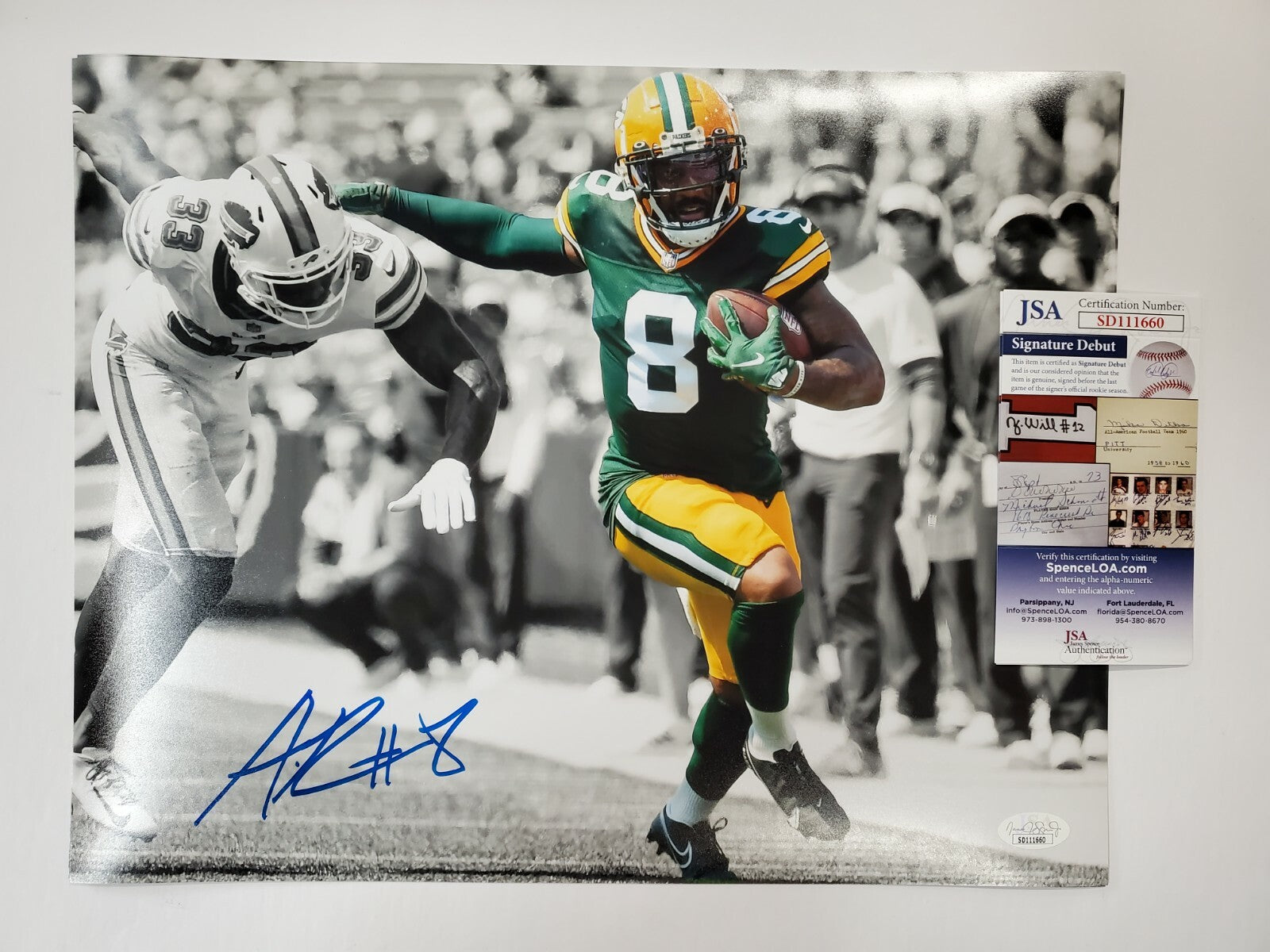 Green Bay Packers Amari Rodgers Autographed 11X14 Photo Jsa Coa