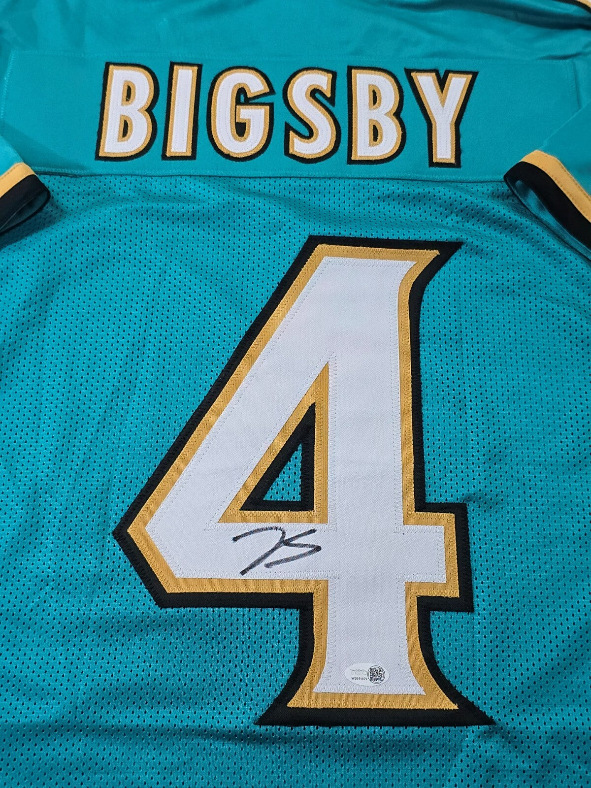 Jacksonville Jaguars Tank Bigsby Autographed Signed Jersey Jsa Coa