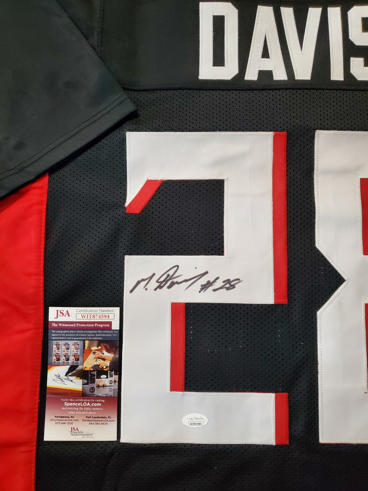 Atlanta Falcons Mike Davis Autographed Signed Jersey Jsa Coa