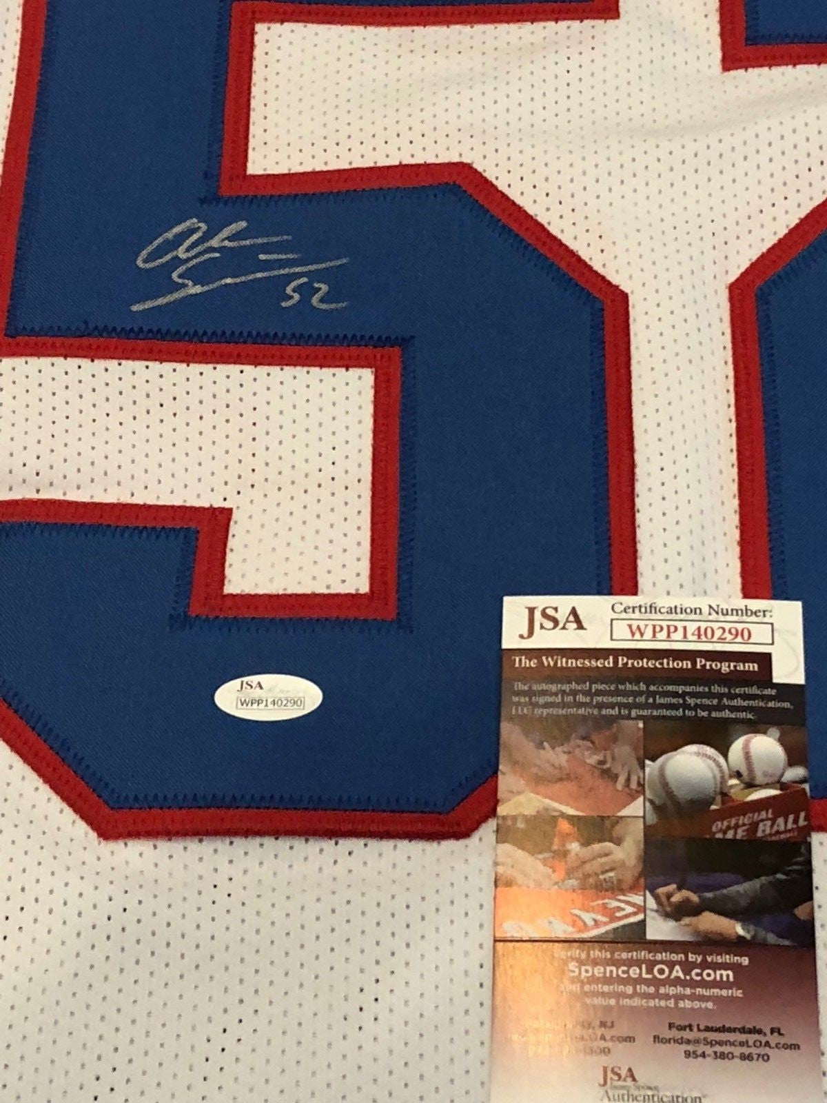 N.Y. Giants Alec Ogletree Autographed Signed Jersey Jsa Coa