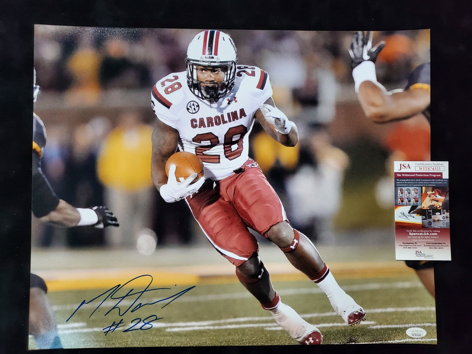 South Carolina Gamecocks Mike Davis Autographed Signed 16X20 Photo Jsa  Coa