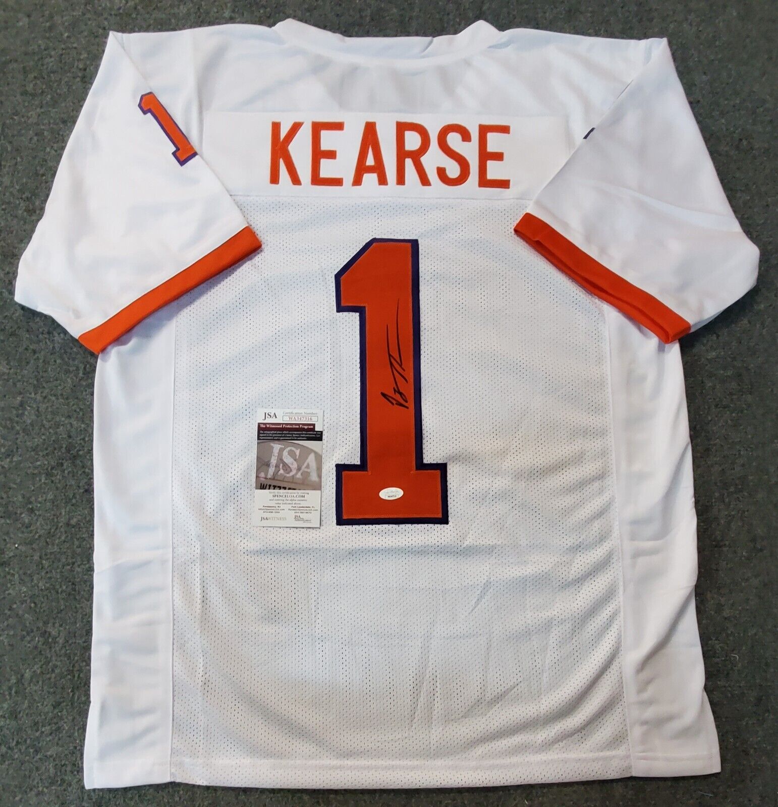 Clemson Tigers Jayron Kearse Autographed Signed Jersey Jsa Coa