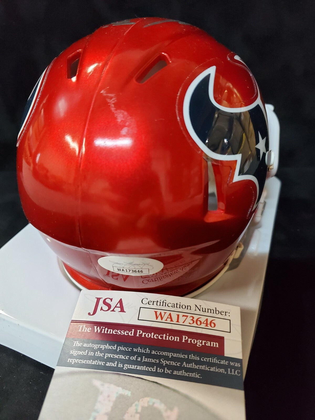 Houston Texans Daesean Hamilton Signed Inscribed Flash Mini Helmet Jsa Coa