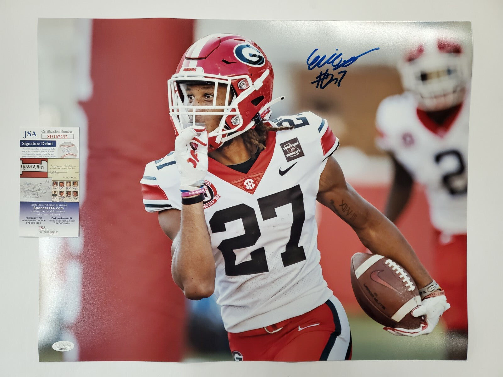 Georgia Bulldogs Eric Stokes Autographed Signed 16X20 Photo Jsa  Coa