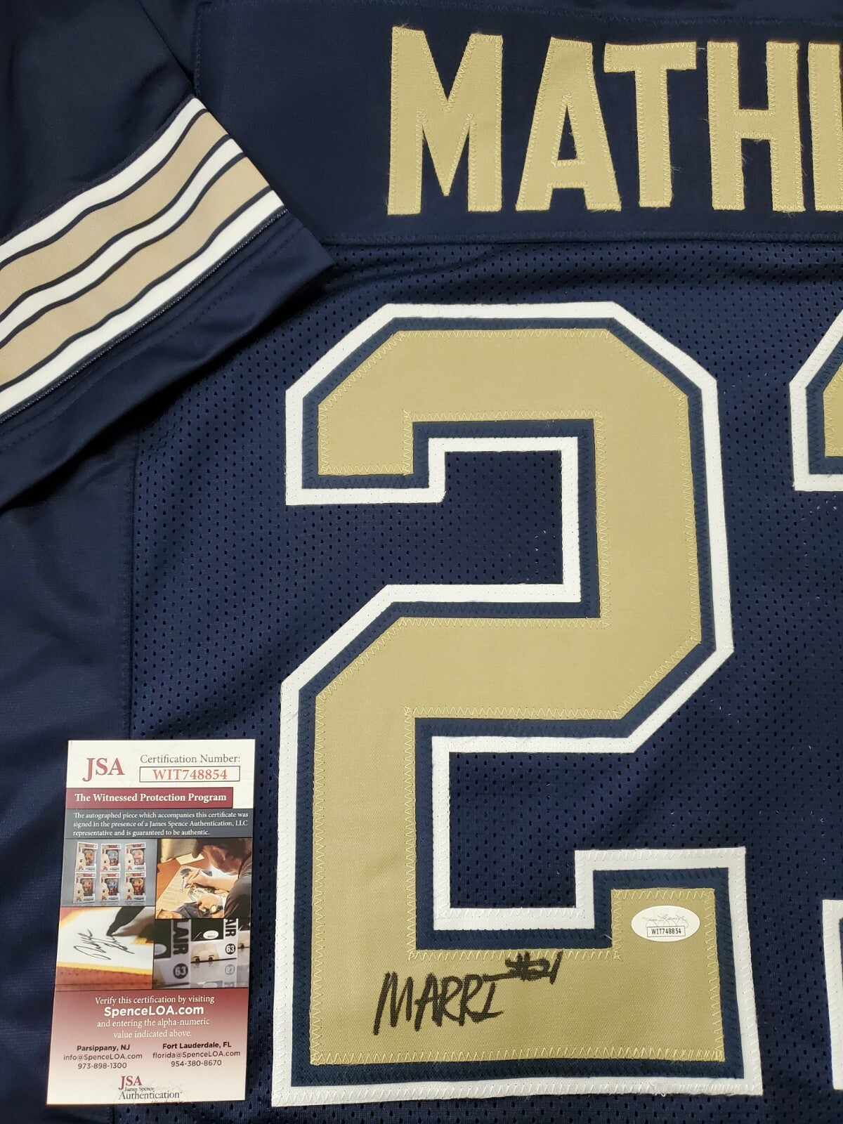 Pitt Panthers Damarri Mathis Autographed Signed Jersey Jsa Coa
