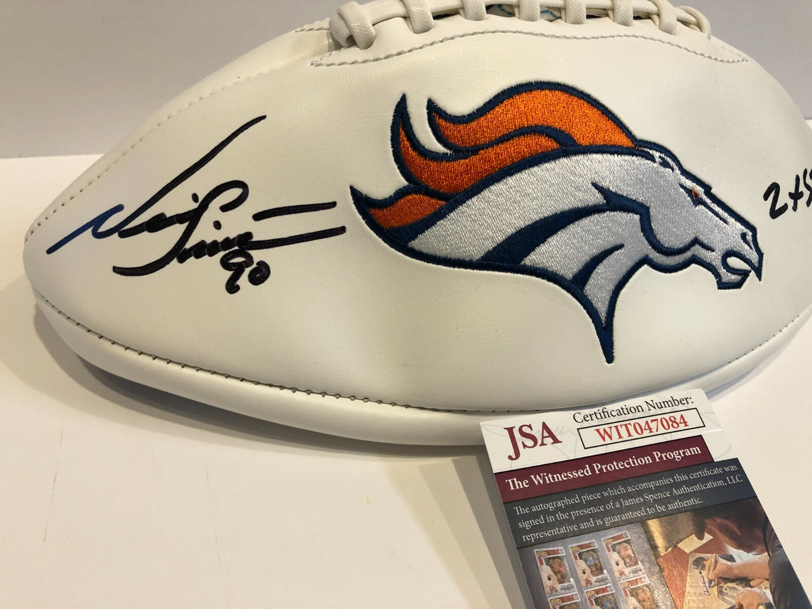 Neil Smith Autographed Signed Inscribed Denver Broncos Logo Football Jsa Coa