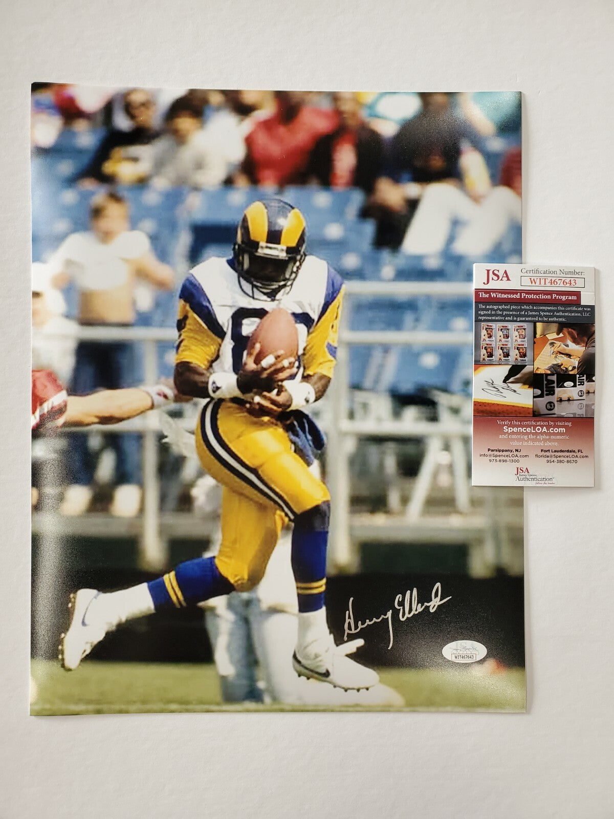 Los Angeles Rams Henry Ellard Autographed Signed 11X14 Photo Jsa Coa