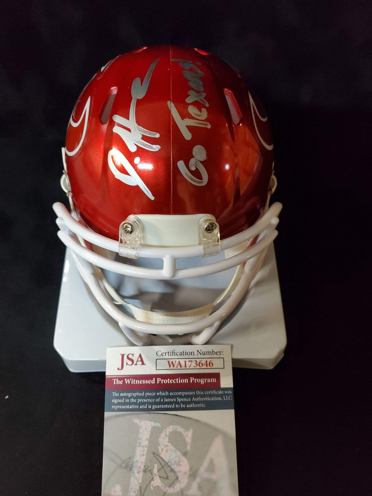 Houston Texans Daesean Hamilton Signed Inscribed Flash Mini Helmet Jsa Coa