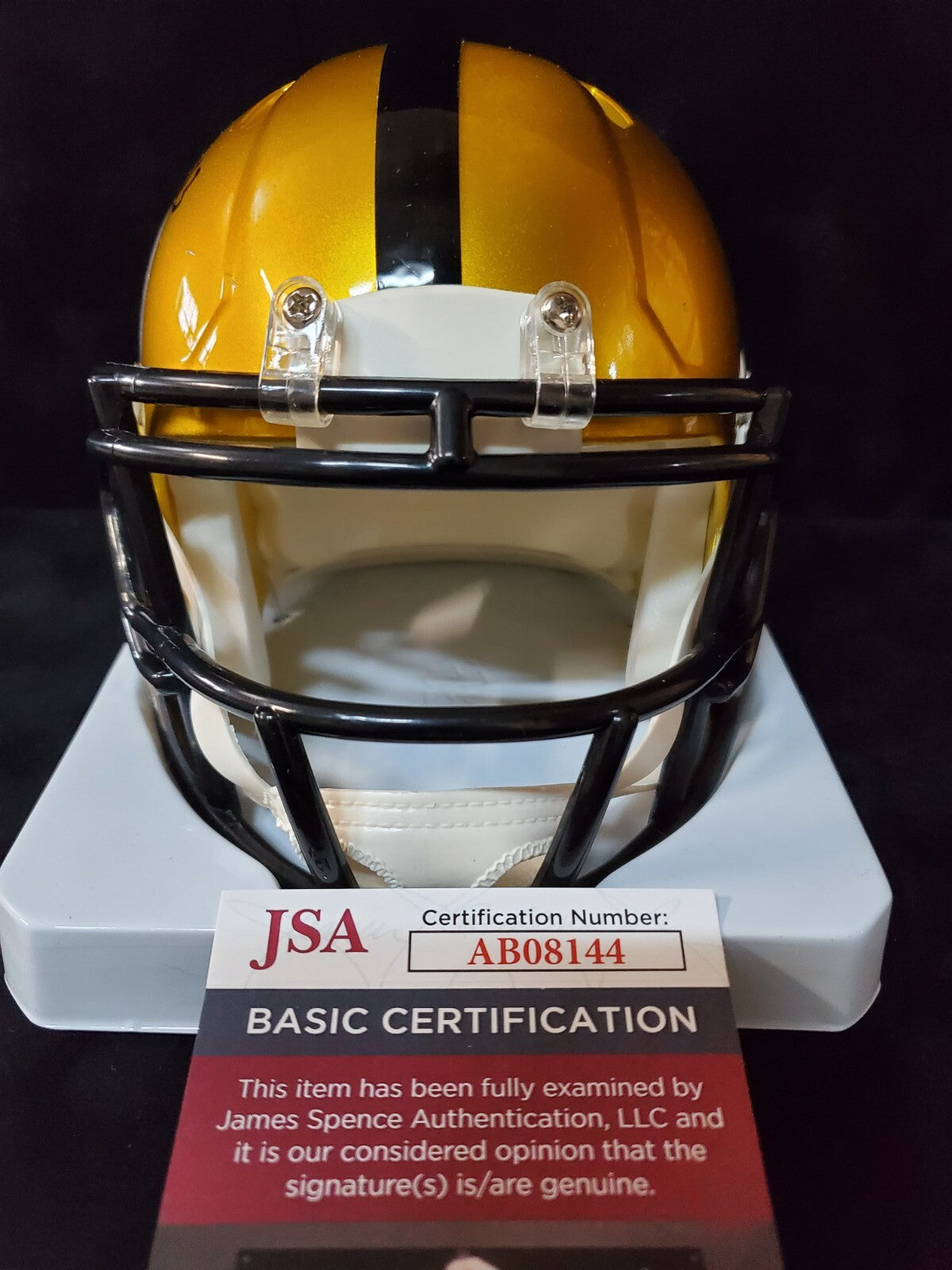 Pittsburgh Steelers John "Frenchy" Fuqua Signed Flash Mini Helmet Jsa Coa
