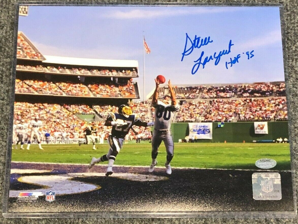 Seattle Seahawks Steve Largent Signed Inscribed 8X10 Photo Schwartz Holo