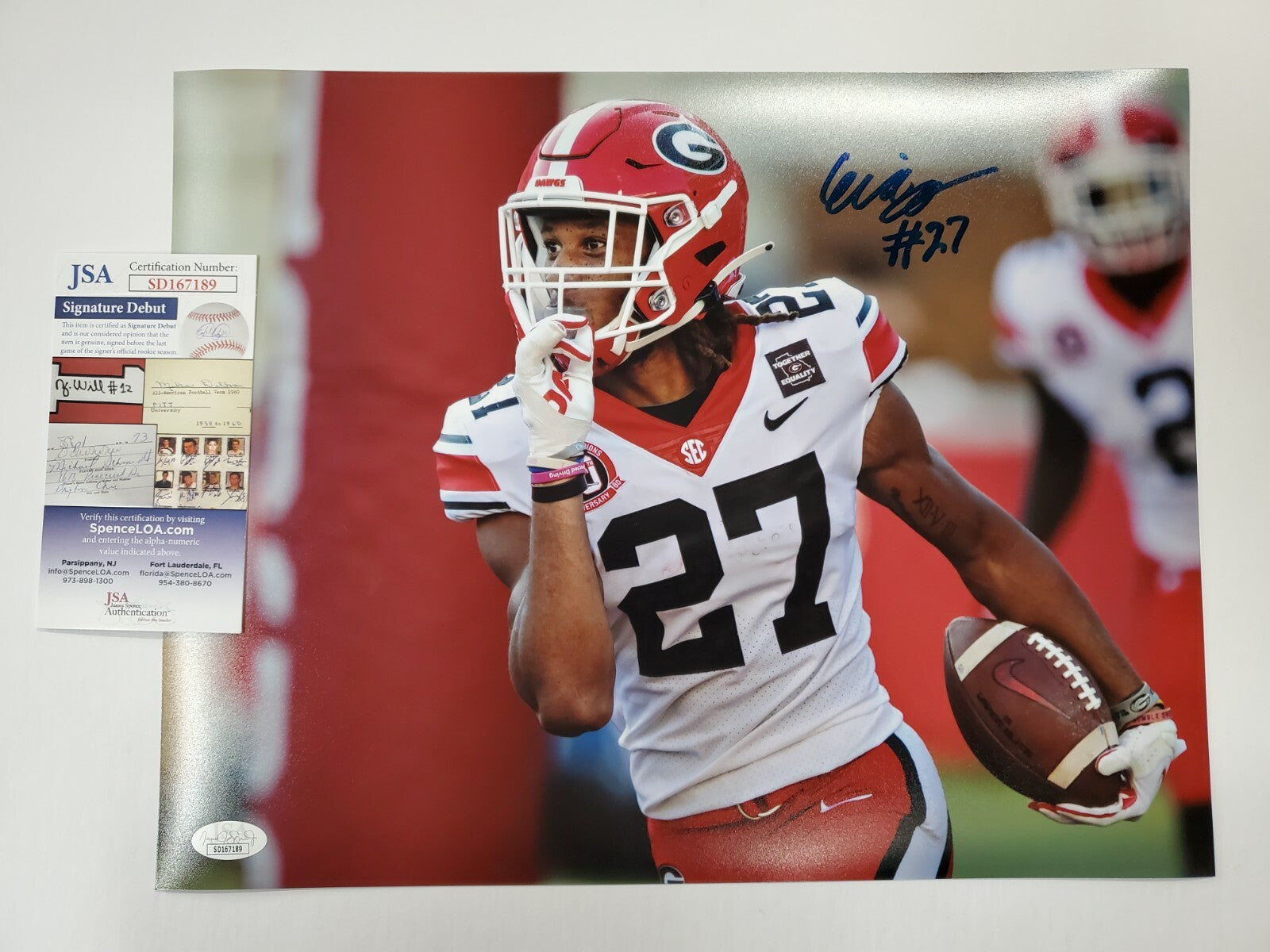 Georgia Bulldogs Eric Stokes Autographed Signed 11X14 Photo Jsa  Coa