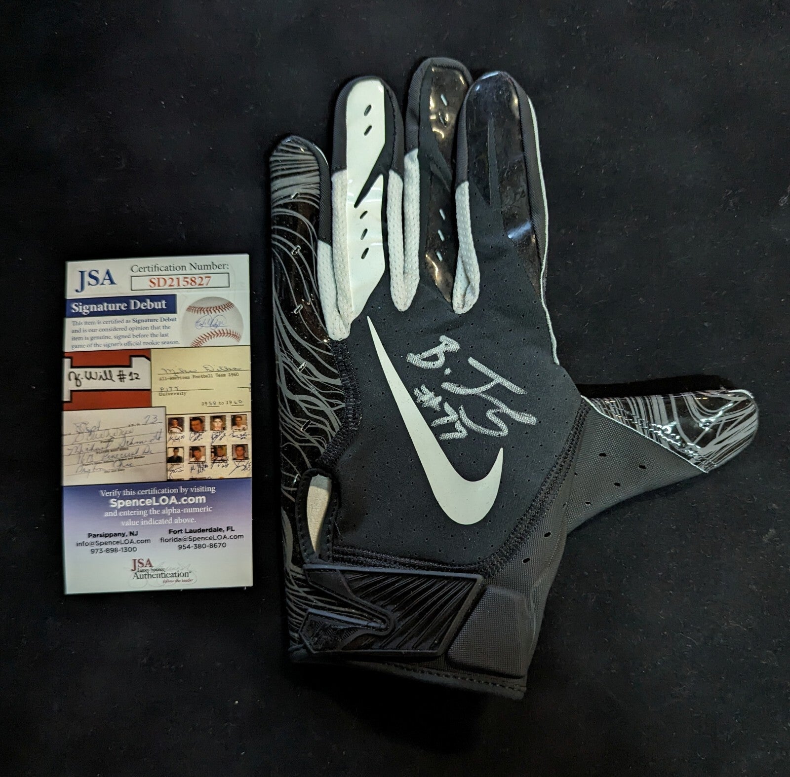 Pittsburgh Steelers Broderick Jones Signed Glove Jsa Coa