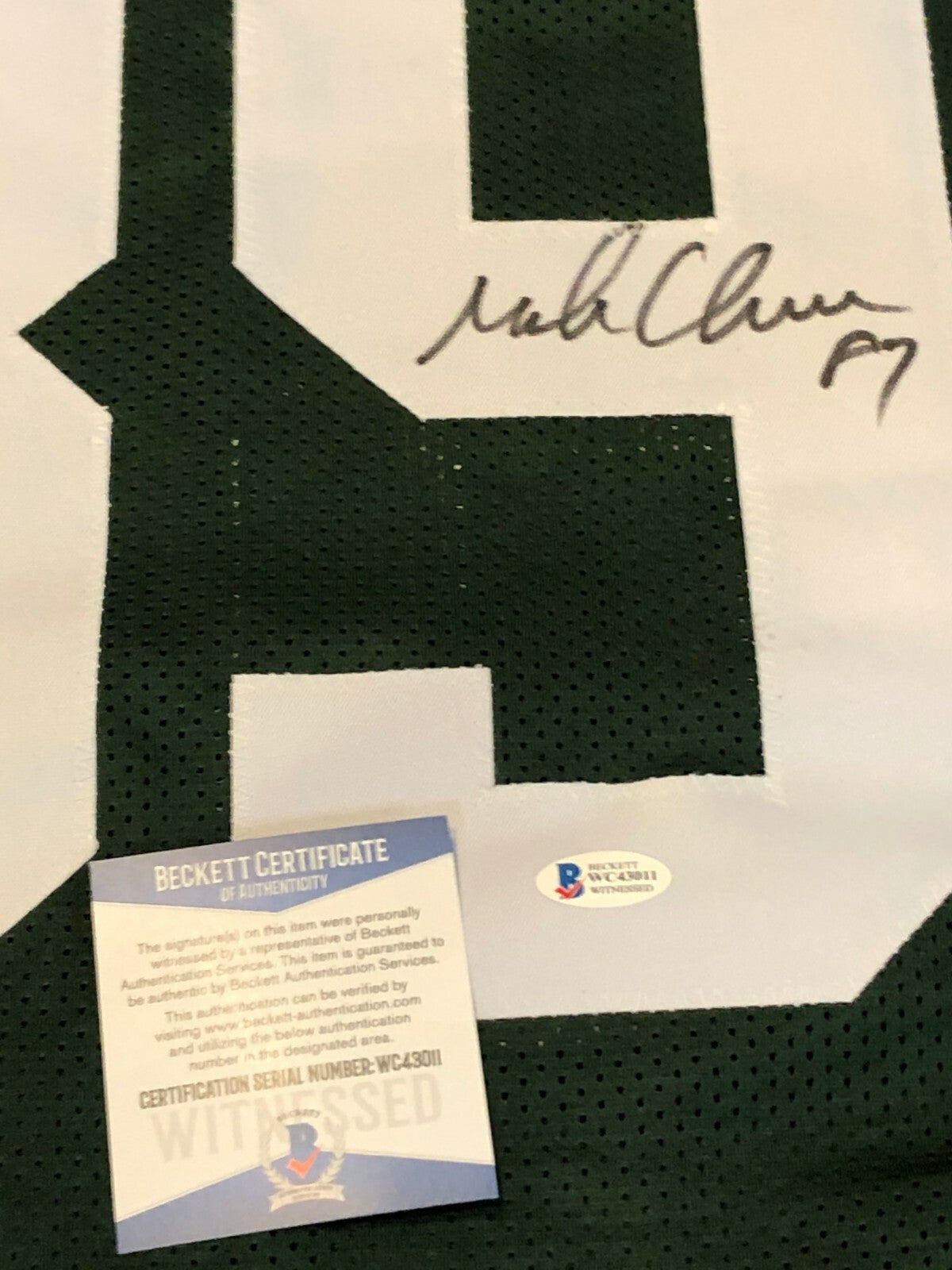 Green Bay Packers Mark Chmura Autographed Signed Jersey Beckett Coa