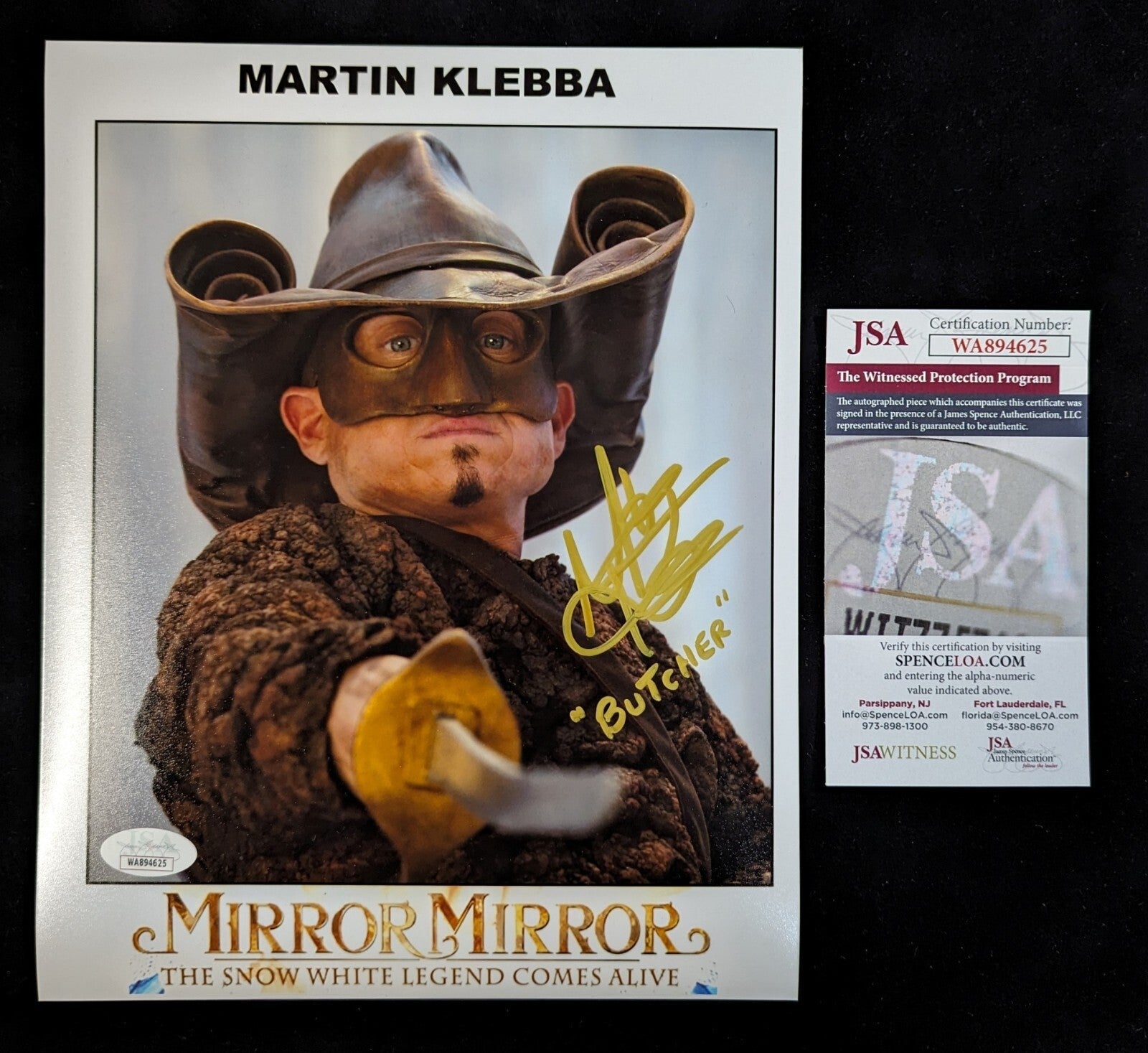 Martin Klebba Mirror Mirror Hand Signed Autographed 8 X 10 Photo Jsa Coa