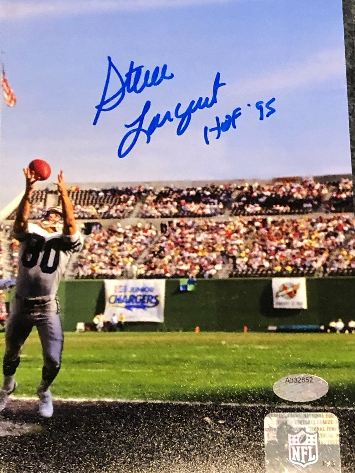 Seattle Seahawks Steve Largent Signed Inscribed 8X10 Photo Schwartz Holo