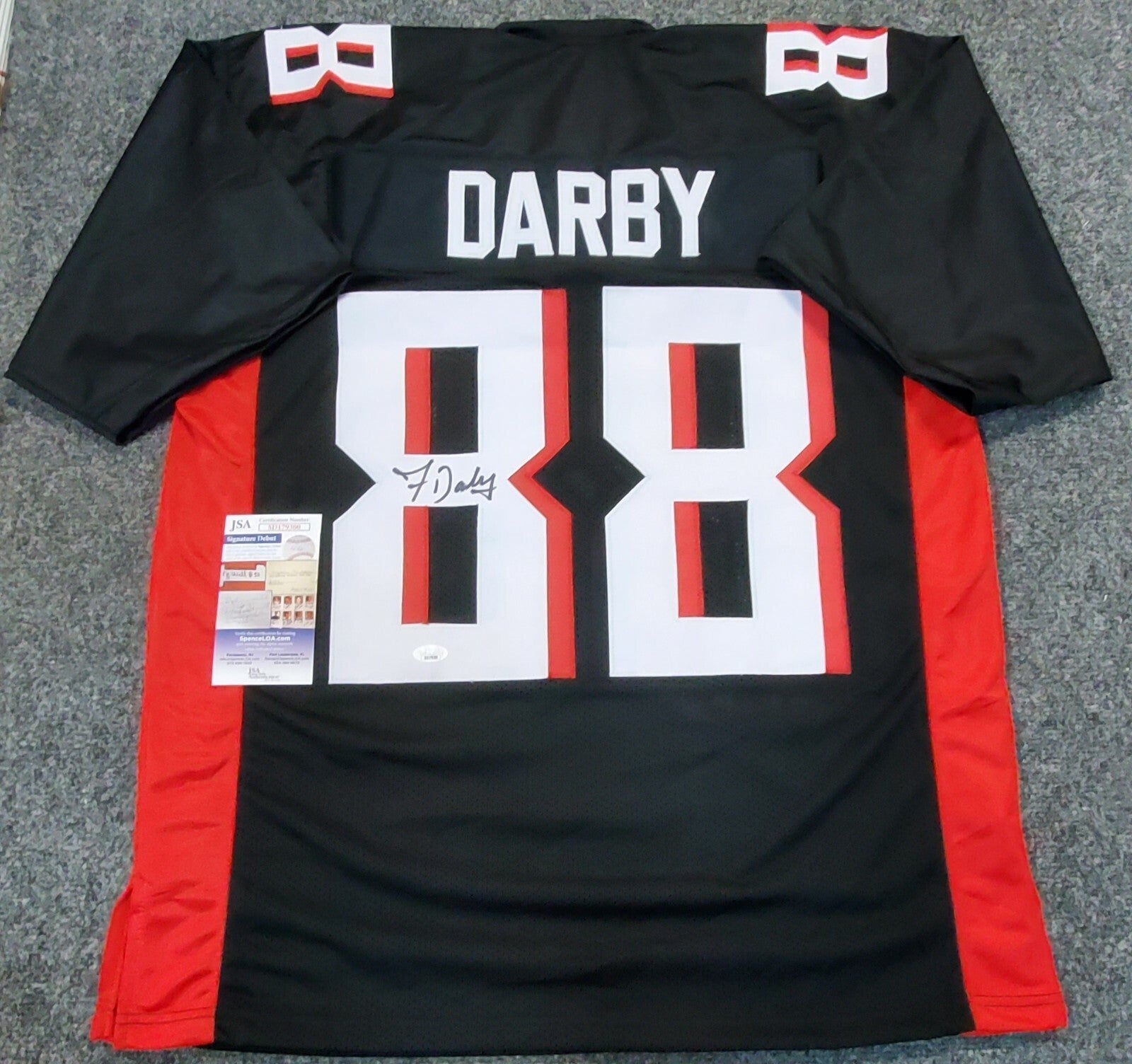 Atlanta Falcons Frank Darby Autographed Signed Jersey Jsa Coa