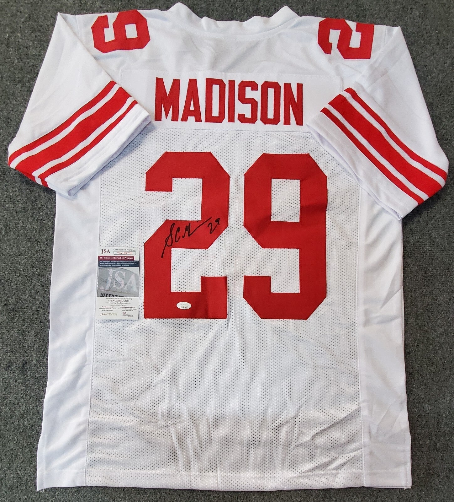 New York Giants Sam Madison Autographed Signed Jersey Jsa Coa