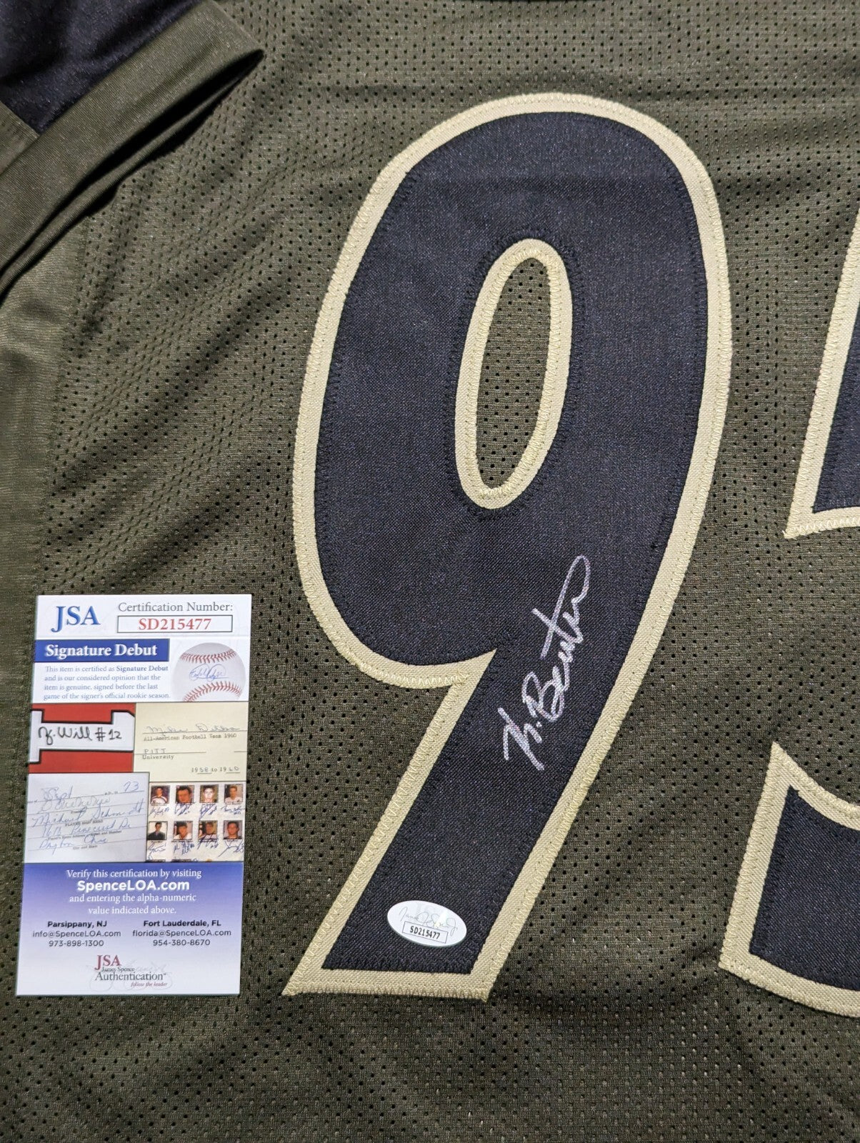 Pittsburgh Steelers Keeanu Benton Autographed Signed Salute Jersey Jsa Coa