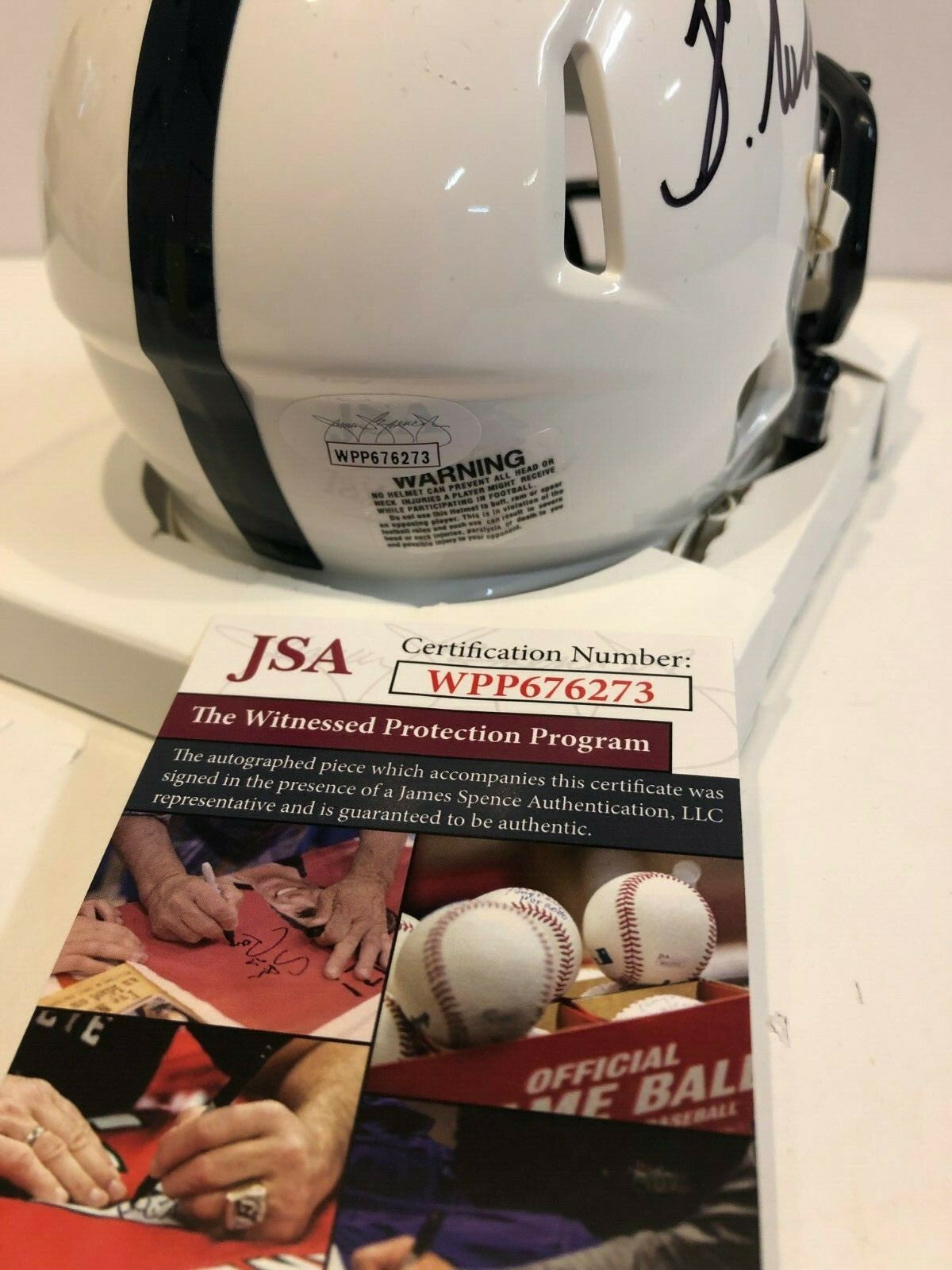 Shareef Miller Autographed Signed Penn State Mini Helmet Jsa Coa